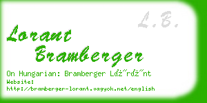 lorant bramberger business card